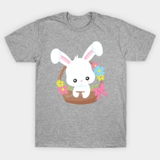 Easter, Easter Bunny, White Bunny, Easter Basket T-Shirt